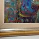 Original mid-century Swedish oil on canvas – “Family” by Eric With – vintage & framed – 75 × 91 cm (29.5" × 35.8")