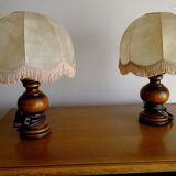 Pair bedside lamps