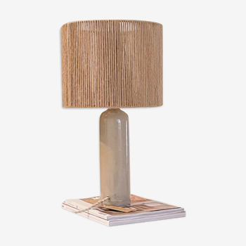 Lampe grès et fil de jute