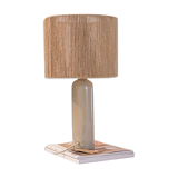 Lampe grès et fil de jute