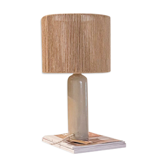 Sandstone lamp and jute thread