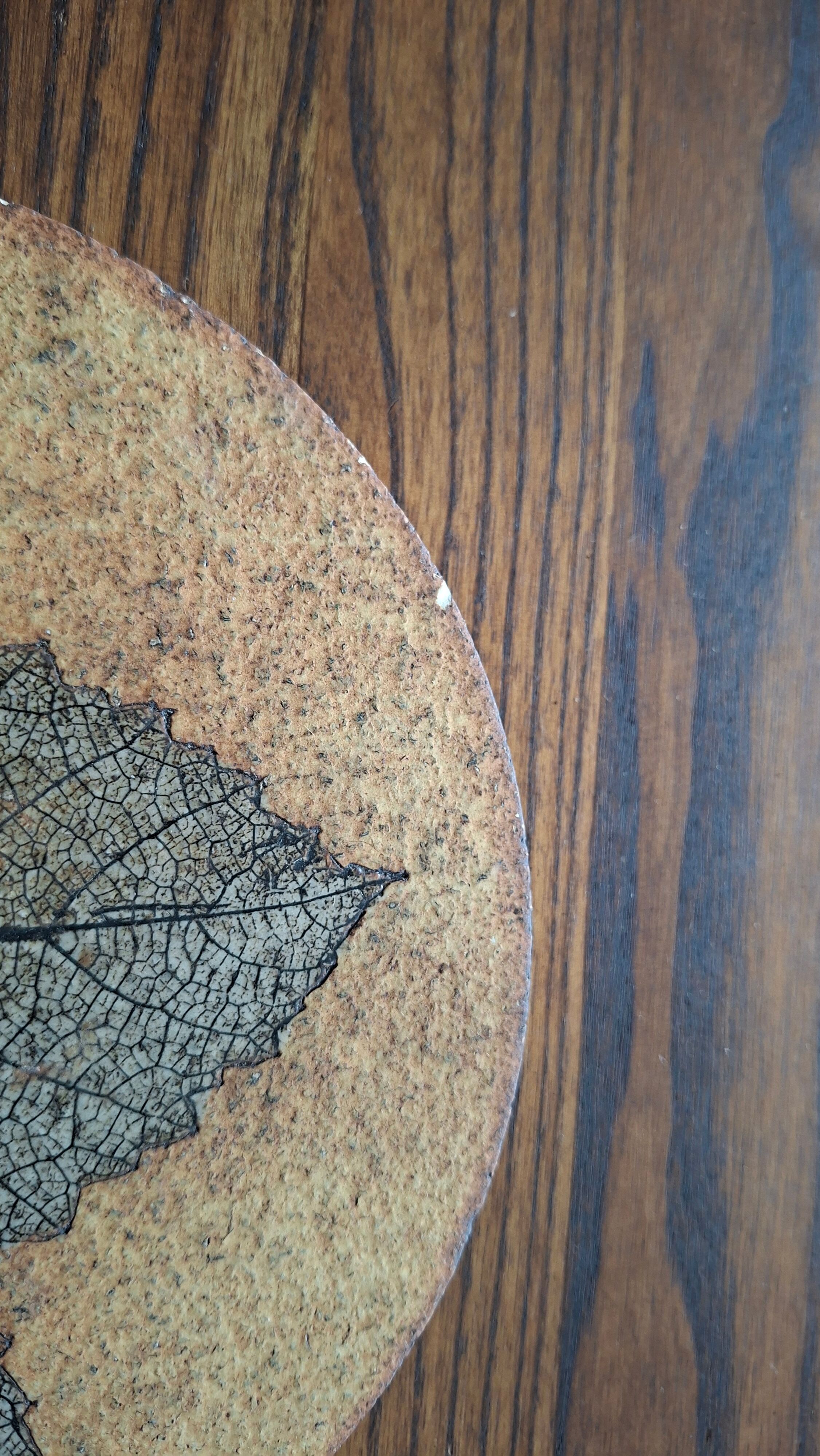 Wall ceramic leaf by Roger Capron, France 1960s-70s