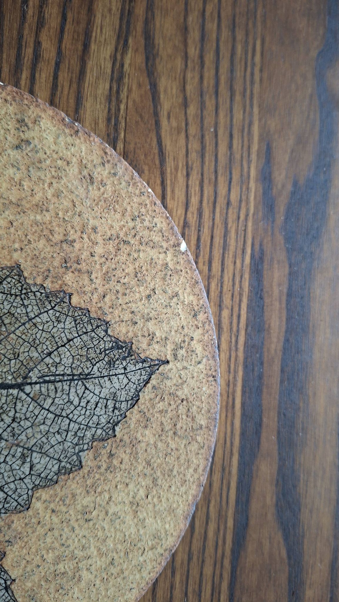 Wall ceramic leaf by Roger Capron, France, 1960s-70s.