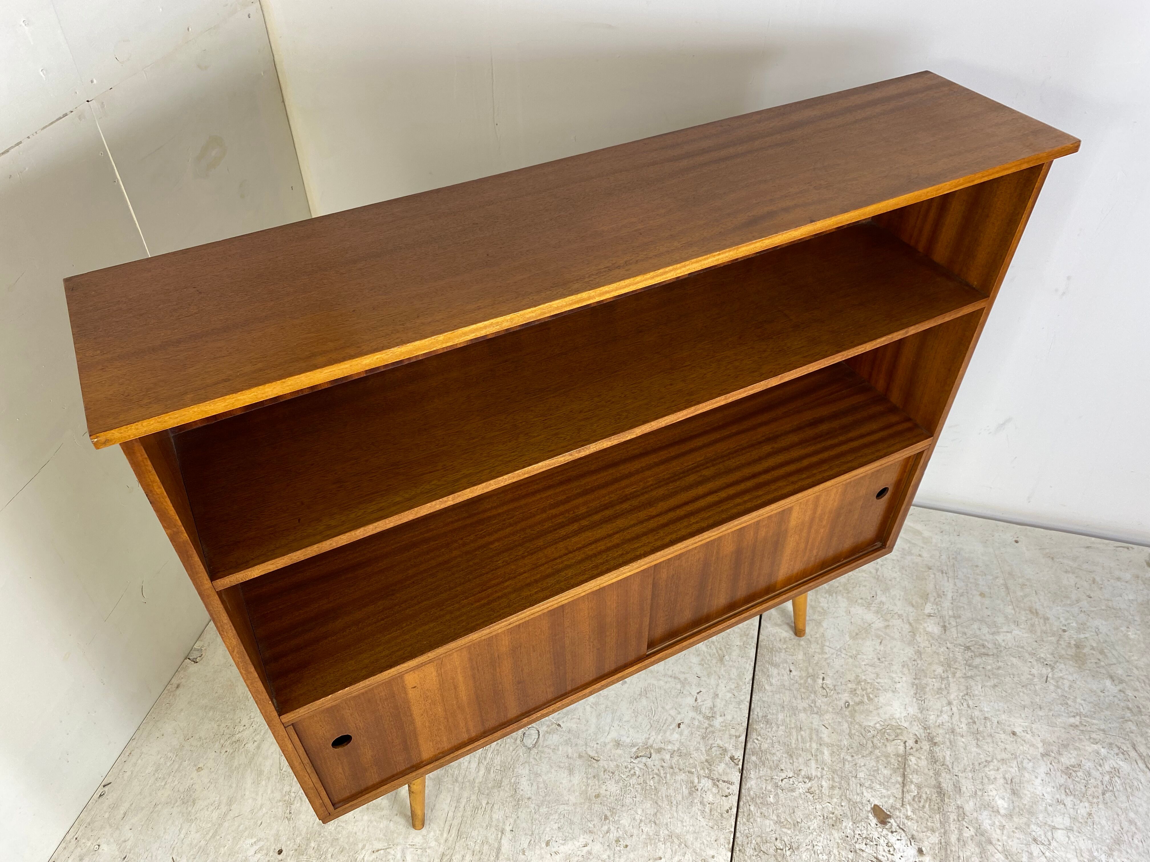 Vintage Mid-Century Teak Book Cabinet, 1950s