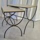 Paire de tables gigognes curules