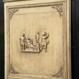 Directoire mirror or overmantel, stuccoed and painted wood, early 19th century.