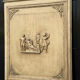 Directoire mirror or overmantel, stuccoed and painted wood, early 19th century.