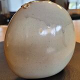 Celadon ceramic soliflore vase signed