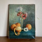 Oil on canvas anemone flowers 1920s