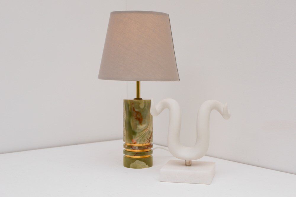Mid-century modern Italian brass table lamp, 1970s