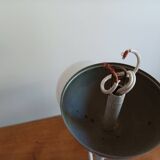 White ball and metal chandelier