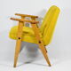 Original armchair type 366, designer J. Chierowski, yellow fabric, 1960s