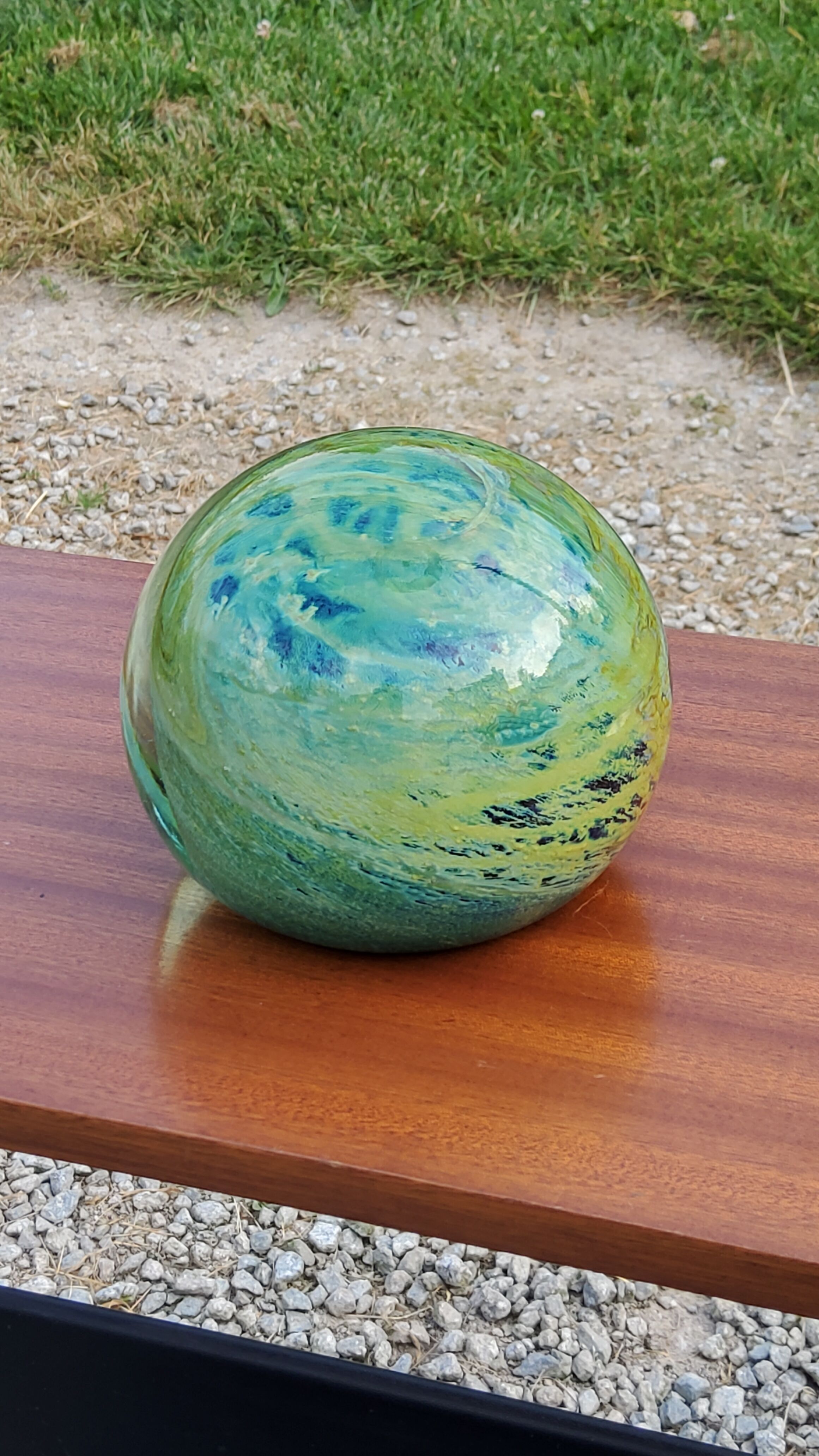 Sulfide Press- Murano glass paper signed Molina from the 70s