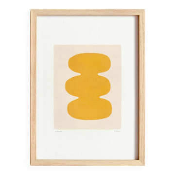 Abstract painting on paper signed Eawy.