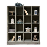Large distressed wooden locker cabinet (renovated)