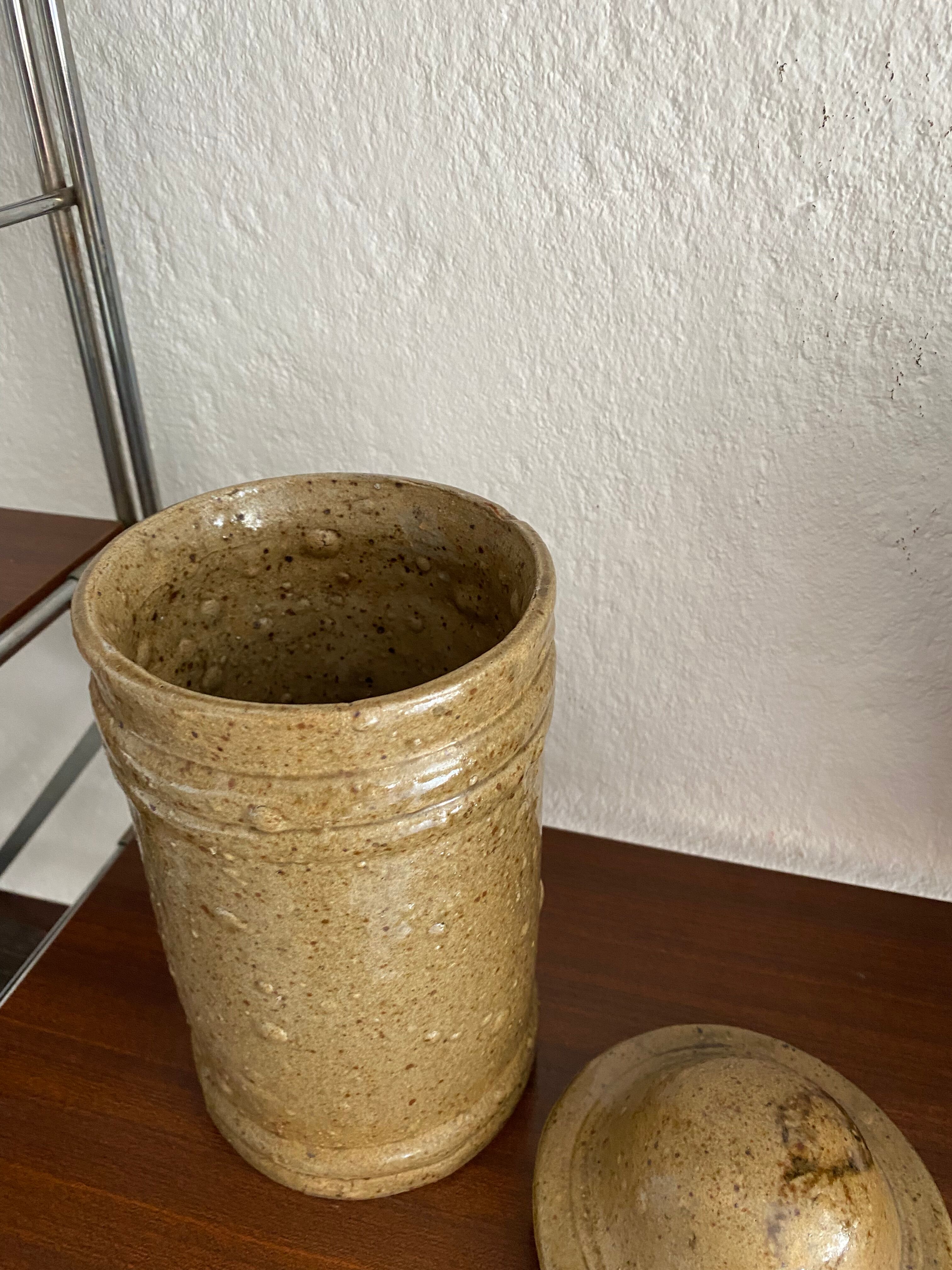 Vintage pyrity stoneware box