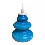 Vintage blue opaline pendant lamp