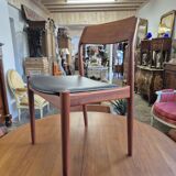 Scandinavian dining room set table and 4 chairs 1960s in teak