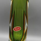 Vintage sommerso vase murano glass flavio polished seguso italy 1970