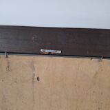 Czechoslovakian wall mirror with a wavy wooden frame, mid-century, 1940s