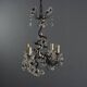 Antique metal and sheet chandelier, Italy, 20th century