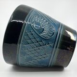 Large blue and green glazed ceramic planter • Ü Keramik • 1960-70