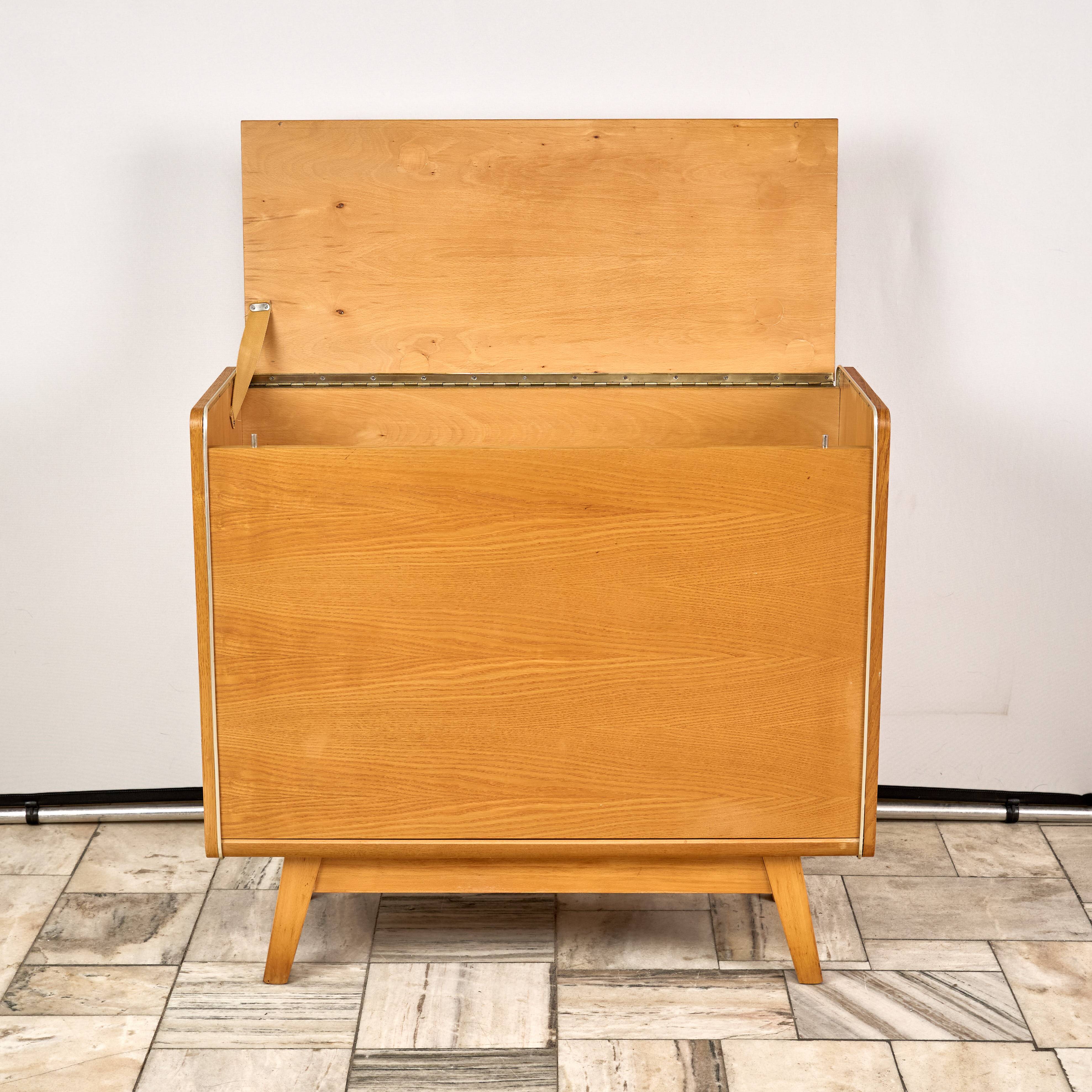 Vintage Bedding Cabinet Jitona 1970s Czechoslovakia