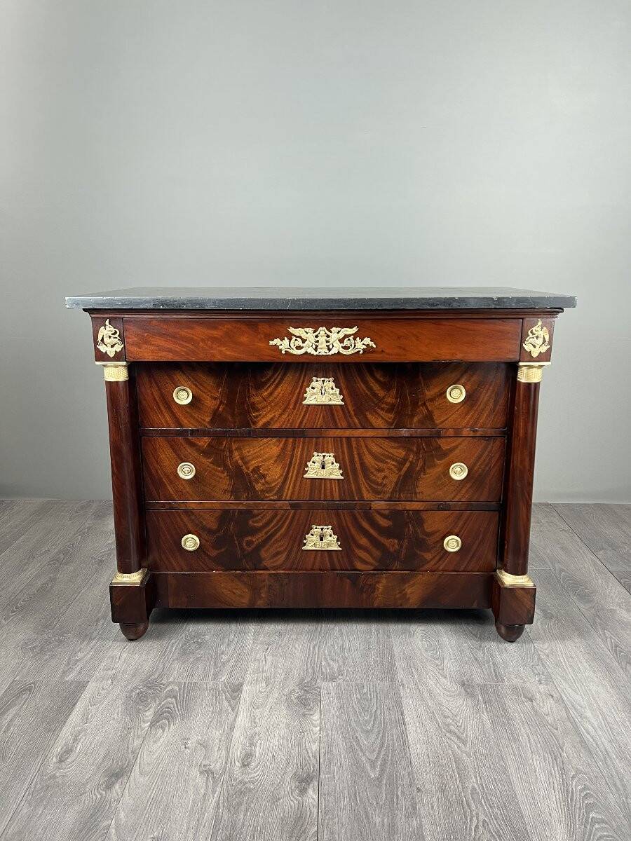 Commode Empire en acajou, XIXe siècle
