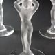 Set of 9 crystal flutes with Venus and Bacchus foot, Vannes and Bayel