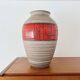 Vintage West German Vase Red Abstract Ceramic 1202/35