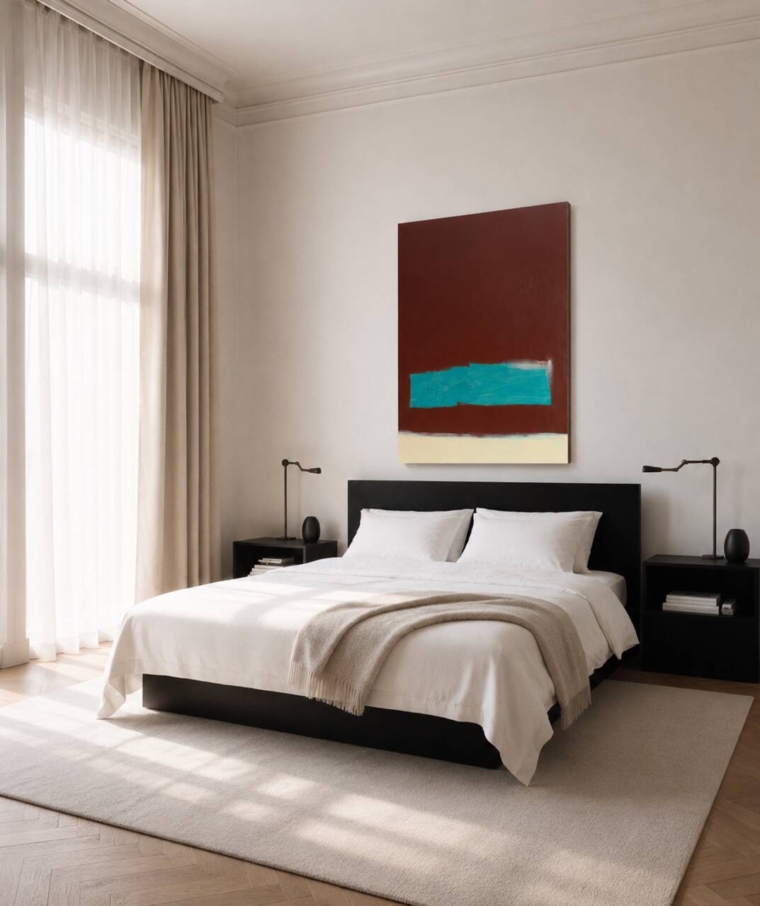 Minimalist abstract painting "garden thoughts"