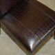 Chaises d'appoint Ralph Lauren Metropolis cuir patiné crocodile