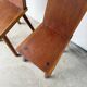 Paire de chaises brutaliste en chêne 1950