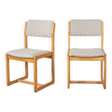 Set of 2 Beech Chairs by Guilleumas, Spain