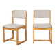 Set of 2 Beech Chairs by Guilleumas, Spain