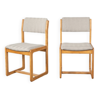 Set of 2 Beech Chairs by Guilleumas, Spain