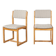 Set of 2 Beech Chairs by Guilleumas, Spain