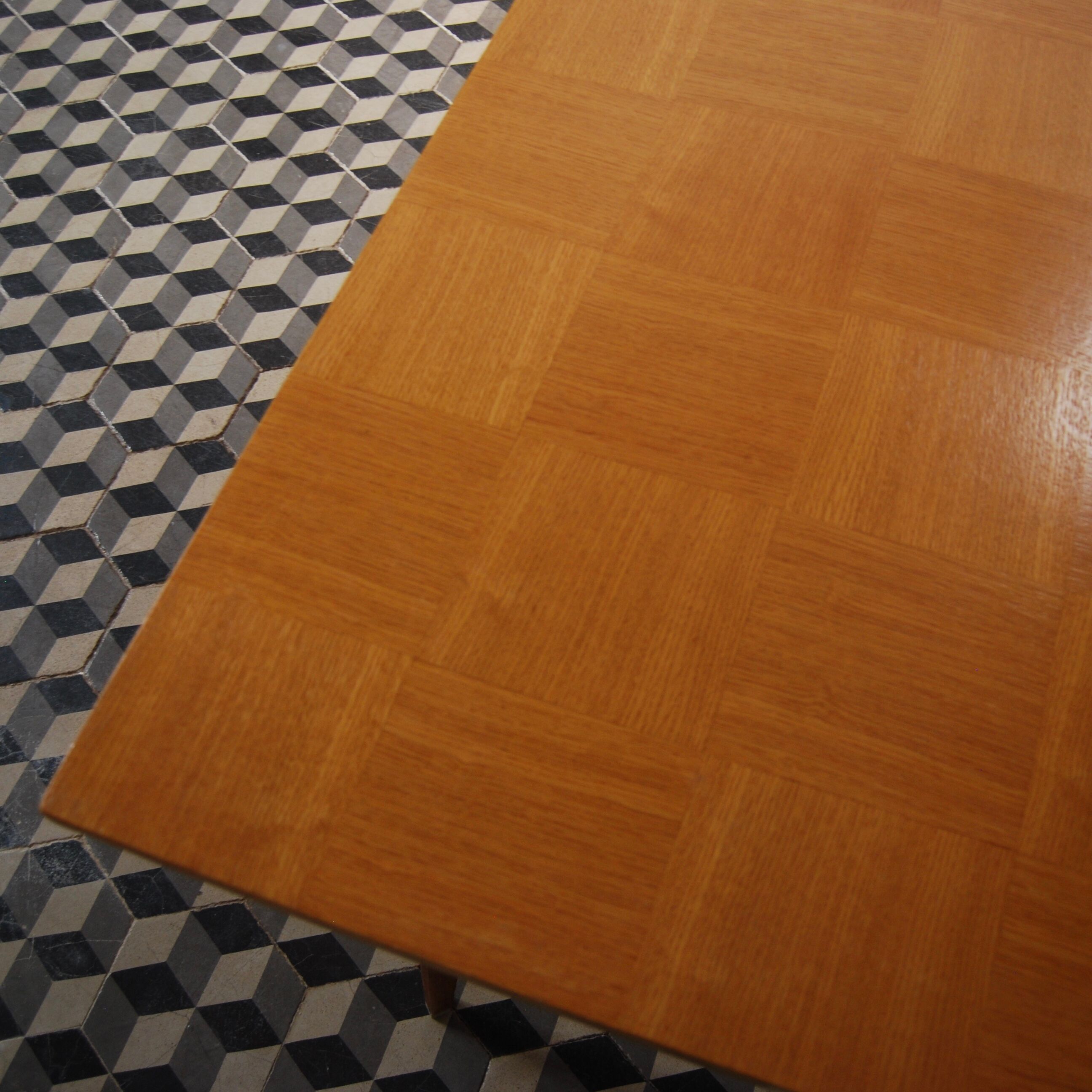 Scandinavian style wooden dining table