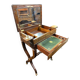 Louis-Philippe period mahogany writing desk with candlestick, 19th century