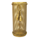 Hollywood Regency umbrella stand in gold metal with cord and tassels, Li Puma Firenze, 1950.