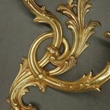 Large pair of Rocaille / Rococo / Baroque style wall lights - gilded bronze