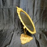 Old brass mirror