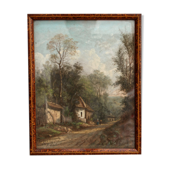 Pastel XIXth signed Michel Bouquet (1807-1890)