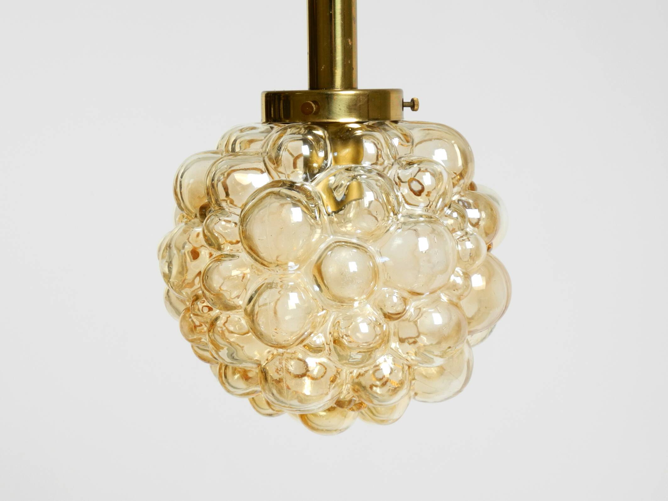 Original glass bubble pendant lamp from the 1960s | Manufactured by Limburg