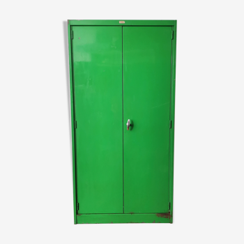 Armoire Ronéo industrielle verte années 50