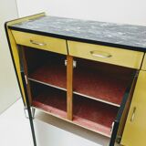 Buffet en enfilade vintage en formica jaune