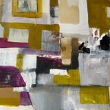 Abstract acrylic painting canvas