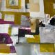Abstract acrylic painting canvas