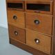 English Haberdashery Shop Cabinet with Glass Fronted Drawers, Circa 1930s