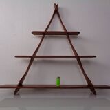 Mid-Century Triangular Teak Wall Shelf, Germany, 1960s